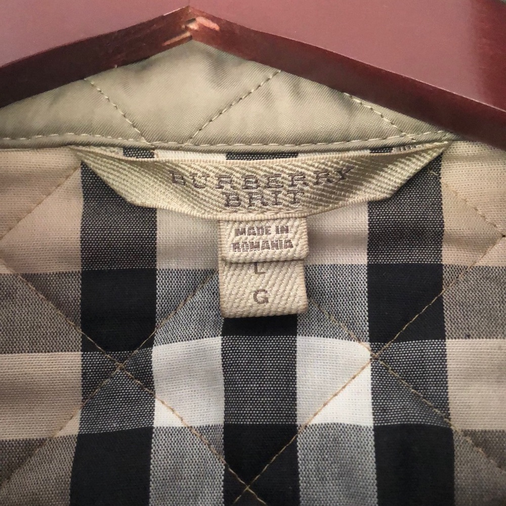 EUC Burberry Brit Khaki Jacket LOOKS LIKE NEW . FINAL SALE !!